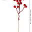 Yenigeldi 4 Adet 17 cm Kokina Red Berry Yılbaşı Süsü Yılbaşı Uğuru T-105