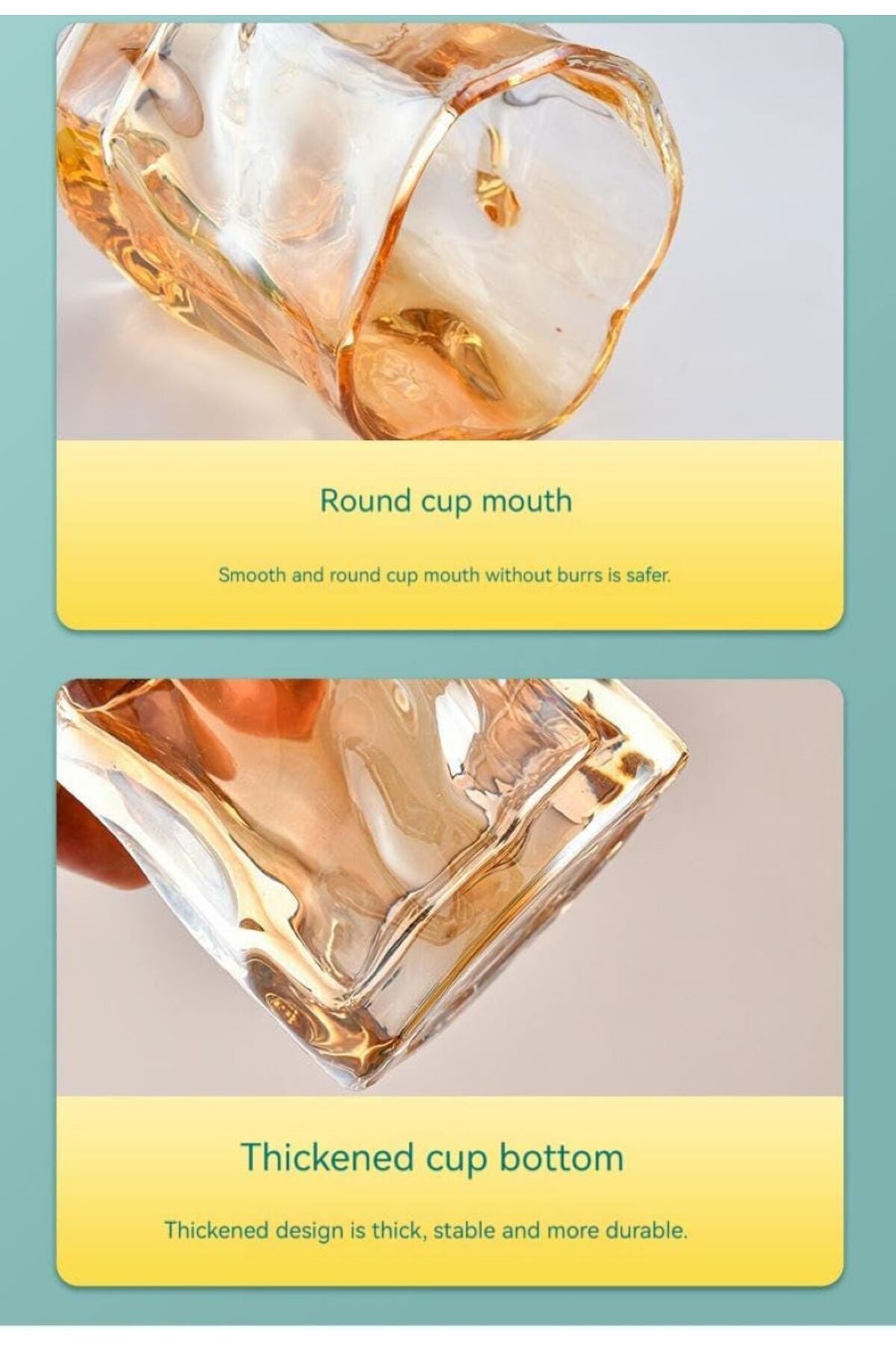 1 Adet Bükülme Kehribar Iskandinav Tarzı Kola Kahve Sunum Bardak