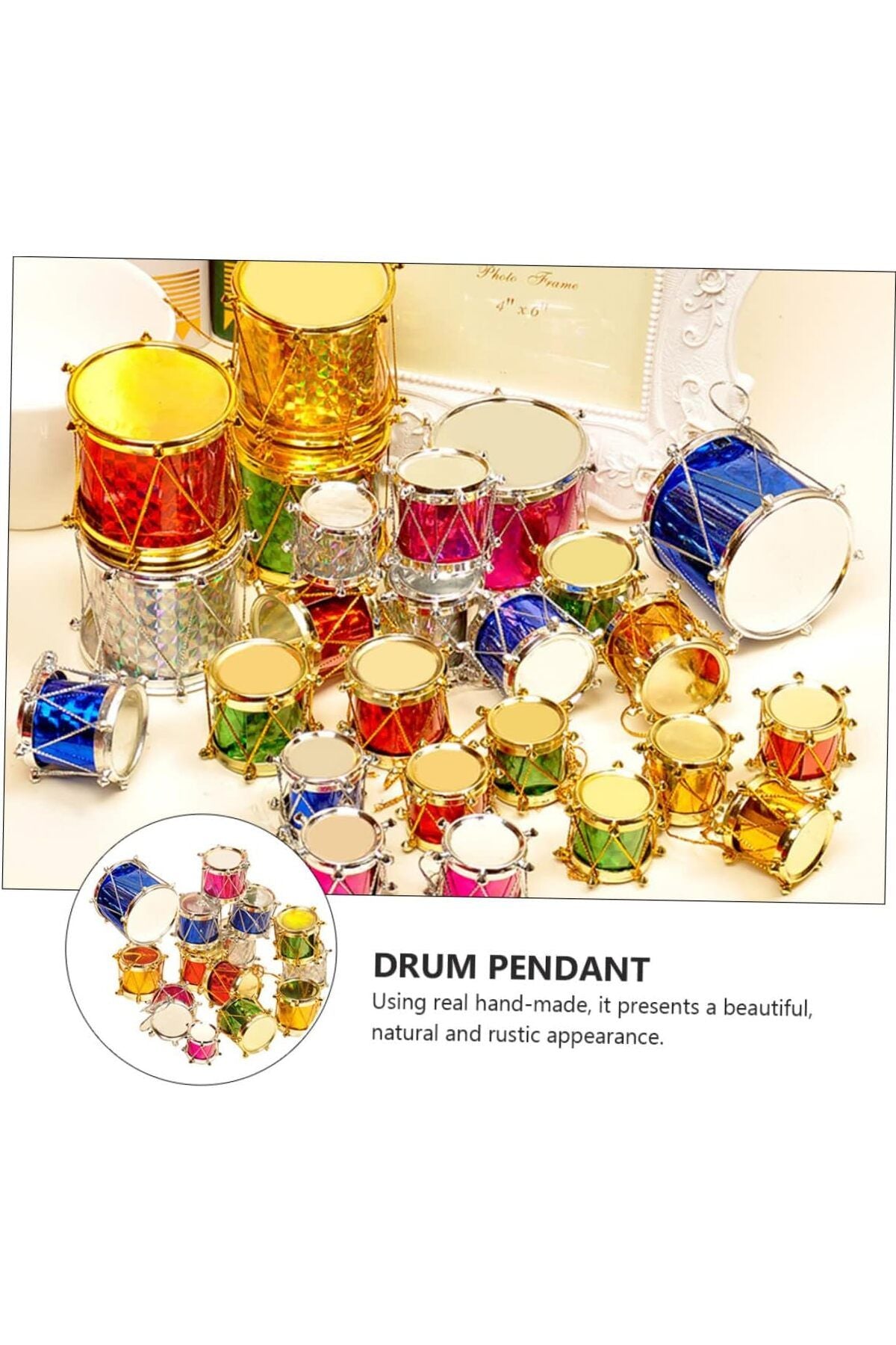 Yenigeldi 12 Adet Yılbaşı Çam Ağacı Davul Süs , Yılbaşı Parti Süsü