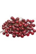 Yenigeldi 4 Demet ( Bir Demeti : 6 Adet ) Mini Uğur Kokina Red Berry Yılbaşı Süsü Dekor Süs T109
