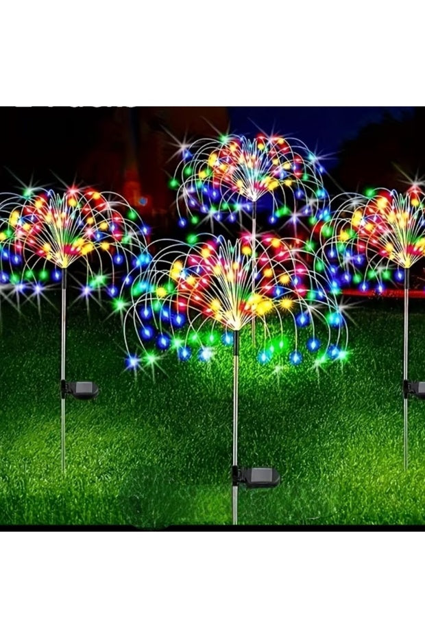 Yenigeldi 1Adet 480 LED Güneş Enerjili Kozmik Işık Fıskiyesi Bahçe ve Çim Aydınlatma Lambası Yıldız Yağmuru Çok Renkli