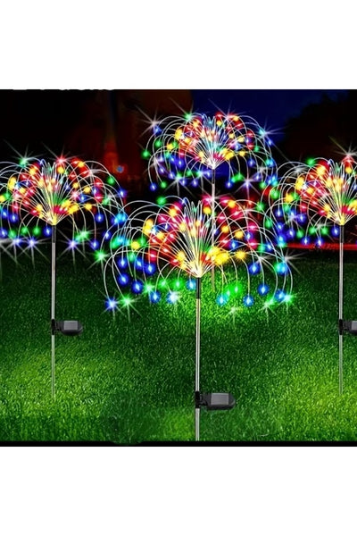 Yenigeldi 1Adet 480 LED Güneş Enerjili Kozmik Işık Fıskiyesi Bahçe ve Çim Aydınlatma Lambası Yıldız Yağmuru Çok Renkli