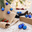Yenigeldi 12 Li Mavi 3 Cm Yılbaşı Topu , Noel Topu , Çam Ağacı Topu , Süs Topu