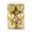 12'li Gold 3 Cm Yılbaşı Topu, Noel Topu, Çam Ağacı Topu, Süs Topu