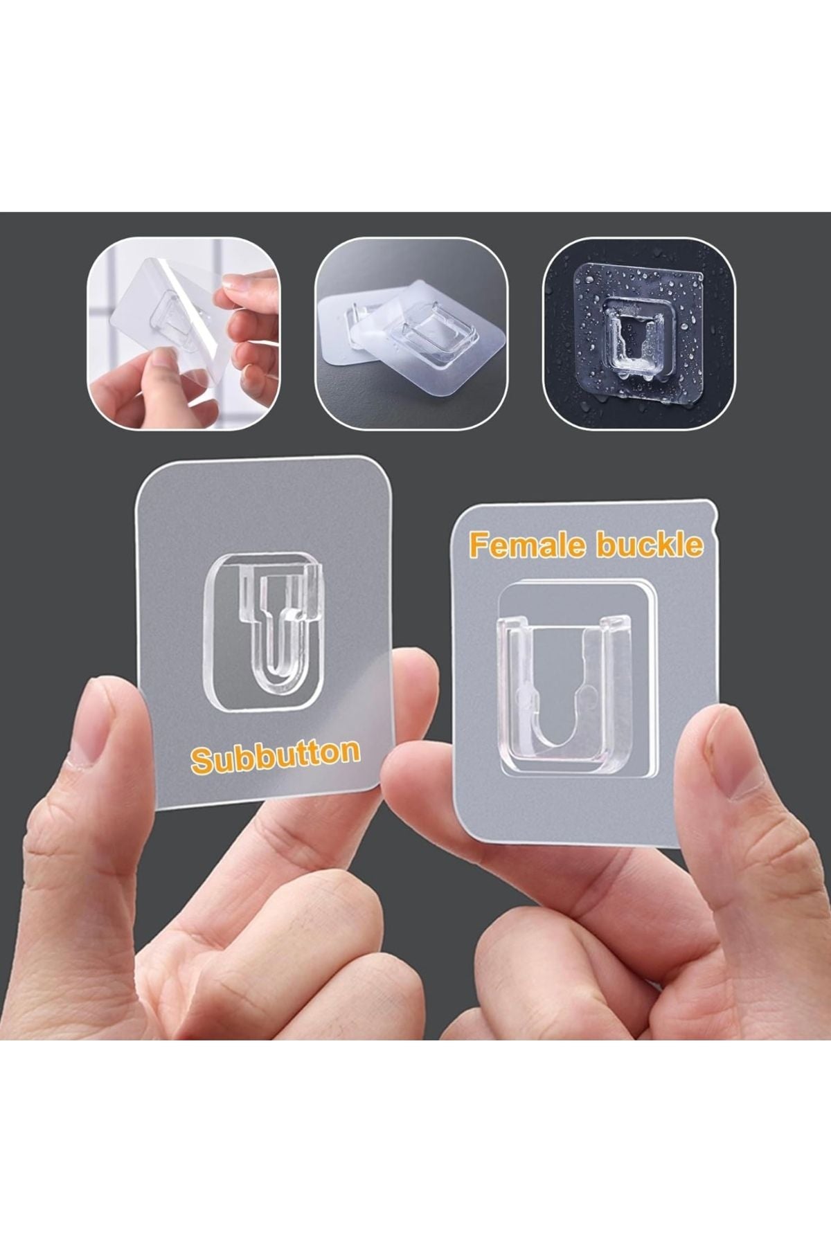 1 Set Çok Güçlü Kendinden Yapışkanlı Eşya Sabitleme Askısı Geçmeli Klips yzmk