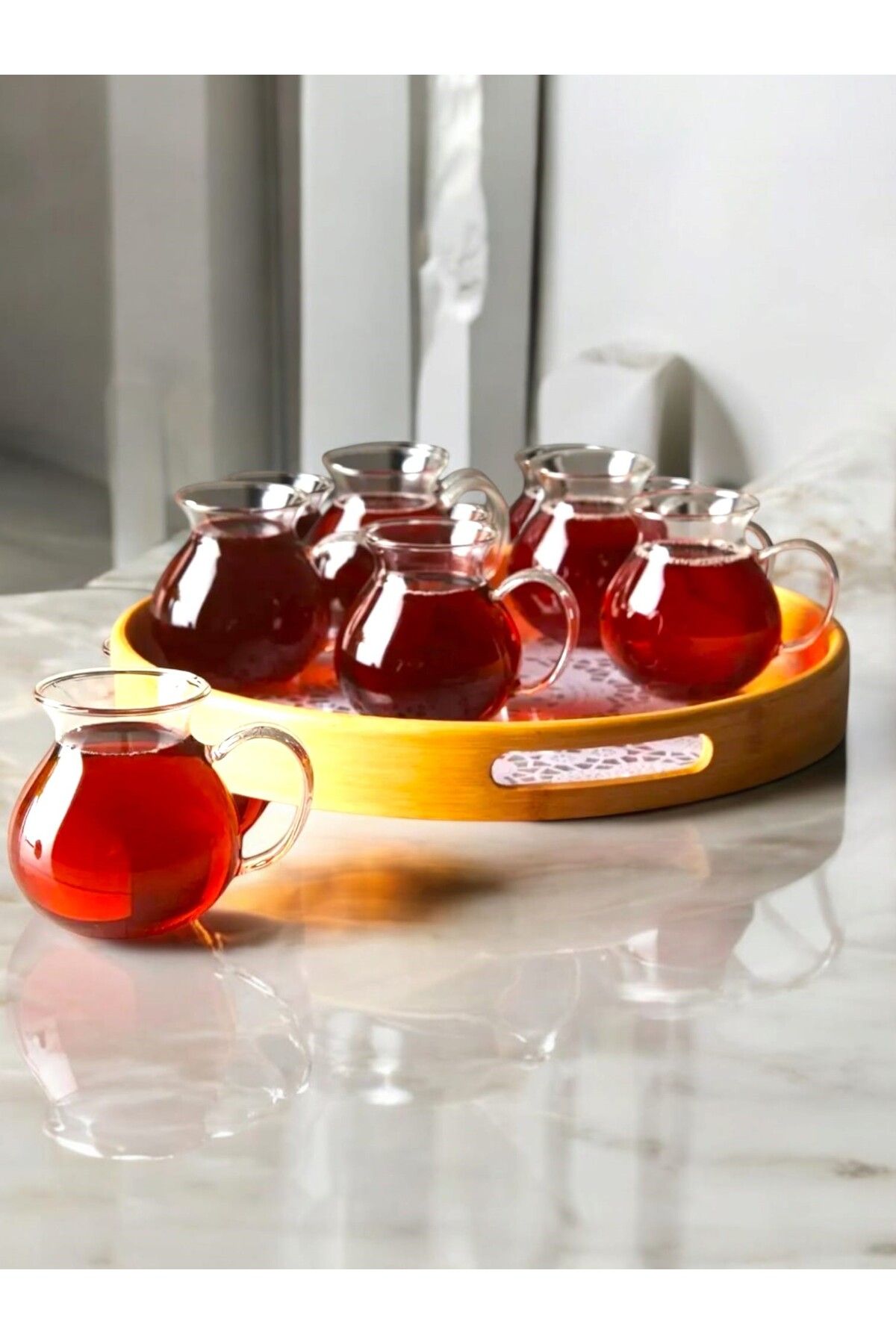 Yenigeldi 2 Adet 280 ml ( 8cm - 7cm ) Isıya Dayanıklı Şişman Çay Bardağı