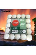 Yenigeldi 50 Adet Avrupa Üretimi (SAĞLIK VE GÜVENLİK SERTİFİKALI) 3.5 Saat Yanan Tealight Bolsius Tea Light