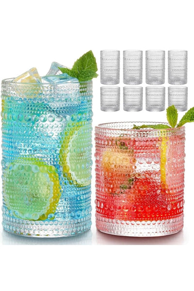 Yenigeldi 1 Adet y36 330ml Vintage Hobnail Bardak Antika Boncuk Kabartmalı KahveViski
