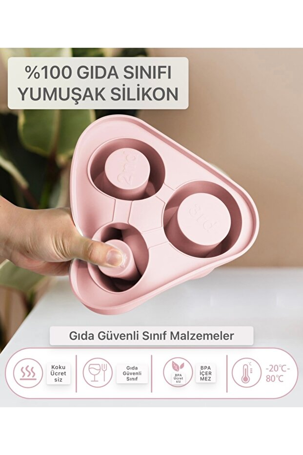 Yenigeldi Stanly Quencher Uyumlu Mavi Silikon Buz Kalıbı – 3 Boyutlu Silindir Buz 30-40 termos için Küp Kalıp