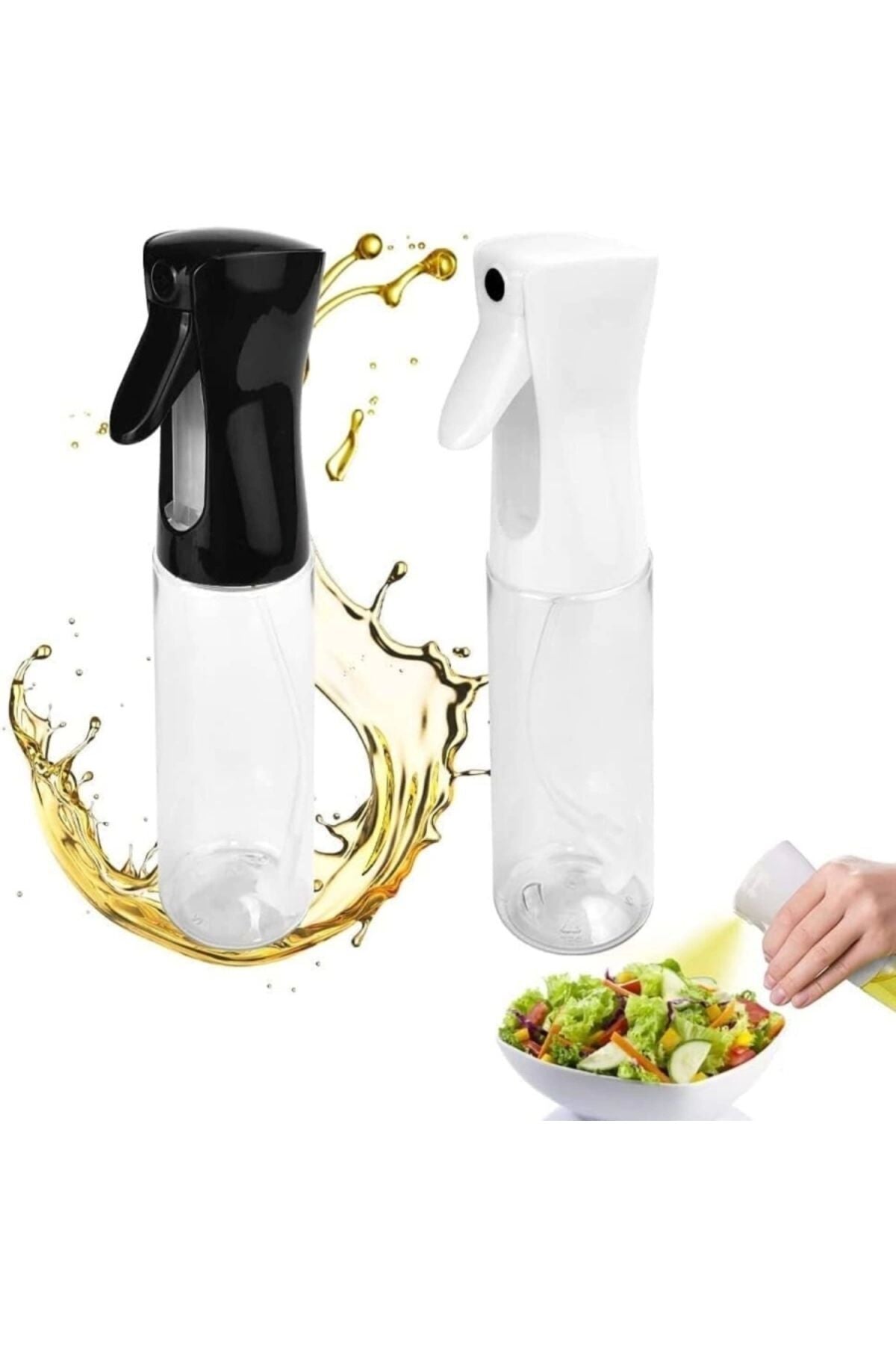 2 Adet Air Fryer Yağ Spreyi Salata Fırın Yağlık Yağ Püskürtücü Çok Amaçlı Yağdanlık Sprey Şişesi