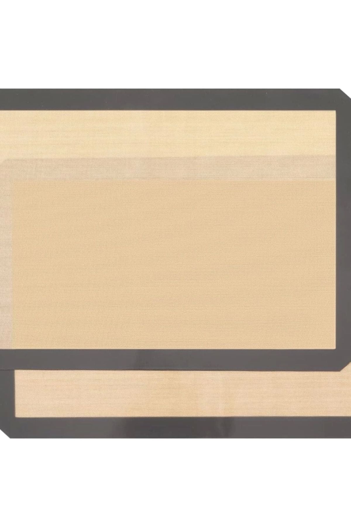 Yenigeldi 2 Adet Gri Renk Silikon Kenar Ortası Cam Elyaf Yanmaz Yapışmaz Pişirme Ve Hamur Açma Matı 40*30 cm