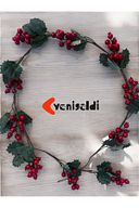 Yenigeldi 2 Adet 1,5 metre Sarmaşık Uğur Kokina Red Berry Yılbaşı Süsü Yeni Yıl Süs t1172