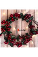 Yenigeldi 2 Adet 1,5 metre Sarmaşık Uğur Kokina Red Berry Yılbaşı Süsü Yeni Yıl Süs t1172