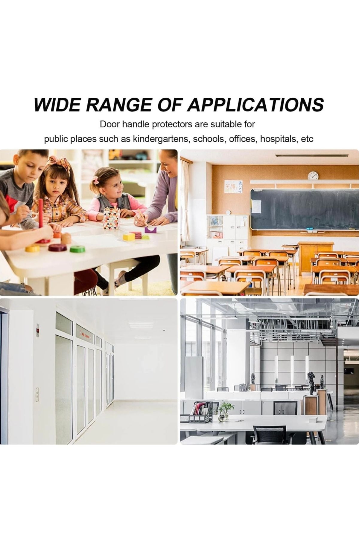 2 Adet Silikon Vantuzlu Kapı Kolu Kılıfı ,Duvar Koruma