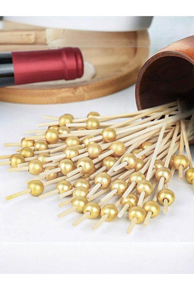 Bambu Pasta Kürdanı Kokteyl Meze Parti Kürdan