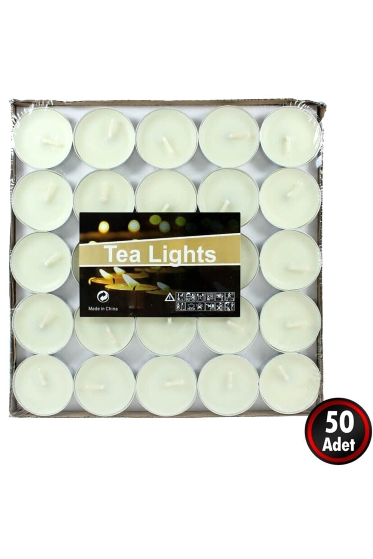 Süsle Baby Party Tealight Mum, 50 Adet, Beyaz