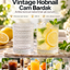 2 Adet 330ml Vintage Hobnail Bardak Antika Boncuk Kabartmalı Kahve y36