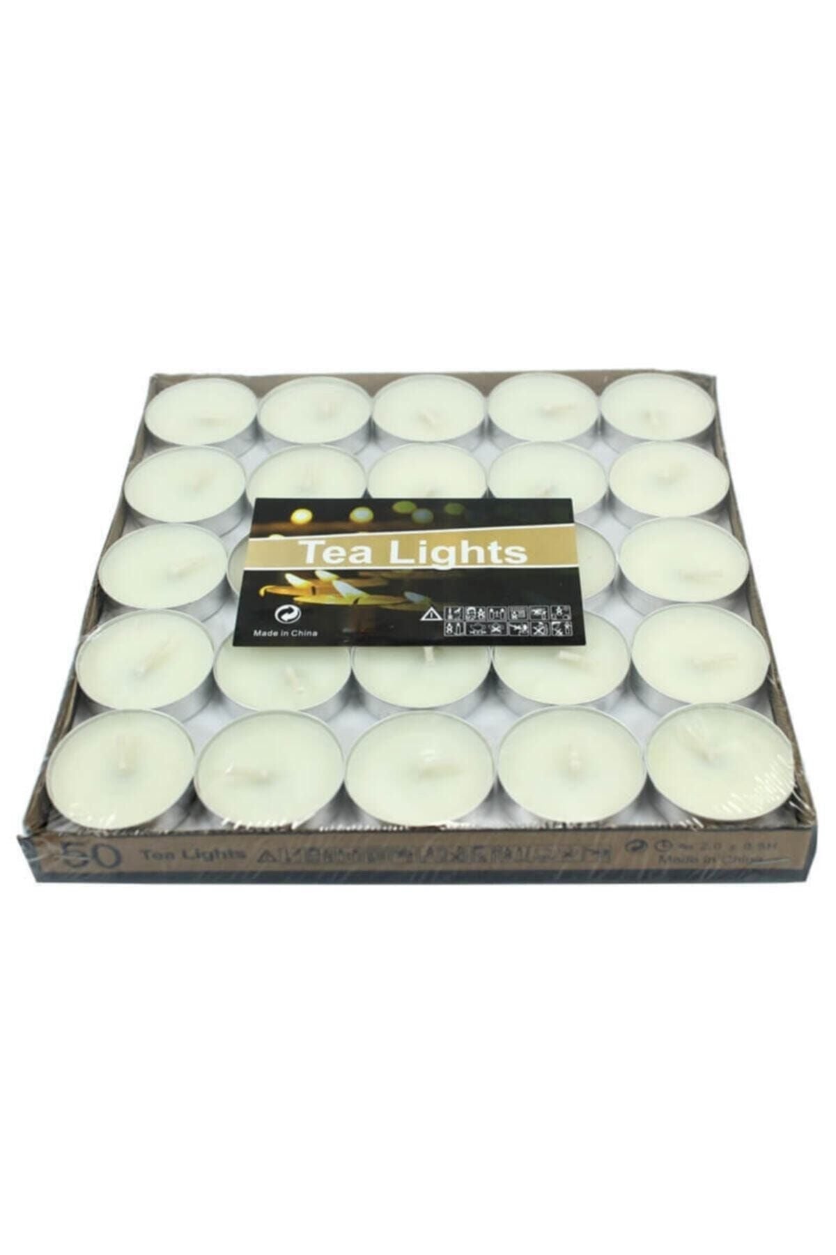 Süsle Baby Party Tealight Mum, 50 Adet, Beyaz