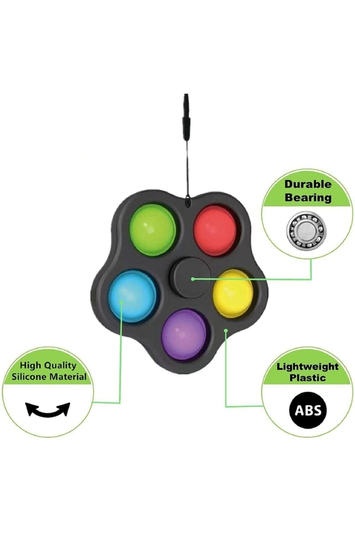 Yenigeldi Ipli Pop-it Stres Çarkı Duyusal Stres Çarkı Renkli Pop-it Stres Çarkı Fidget Duyusal Oyuncaklar