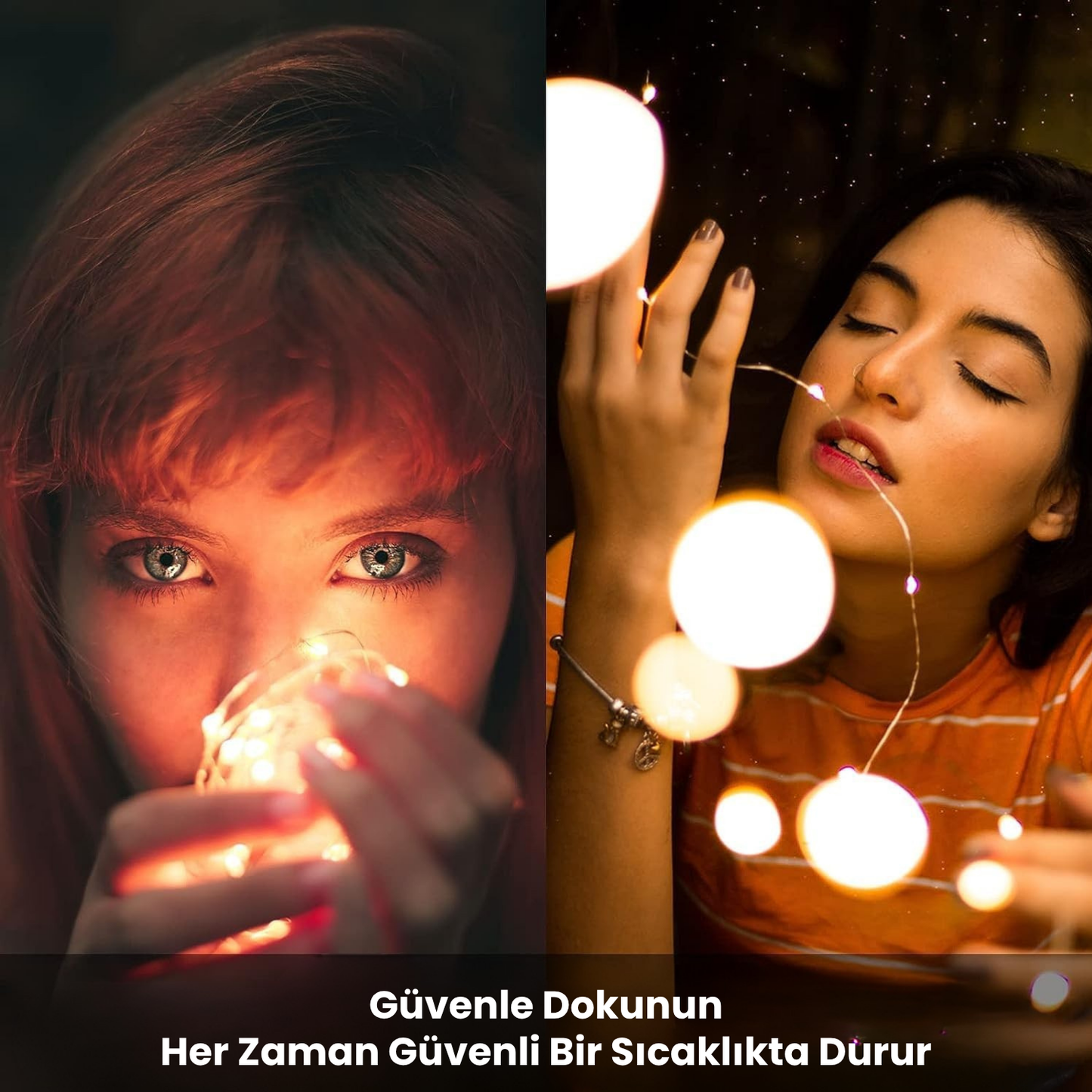 Su Geçirmez 3 Metre Pilli Gümüş Tel Led Peri Işığı