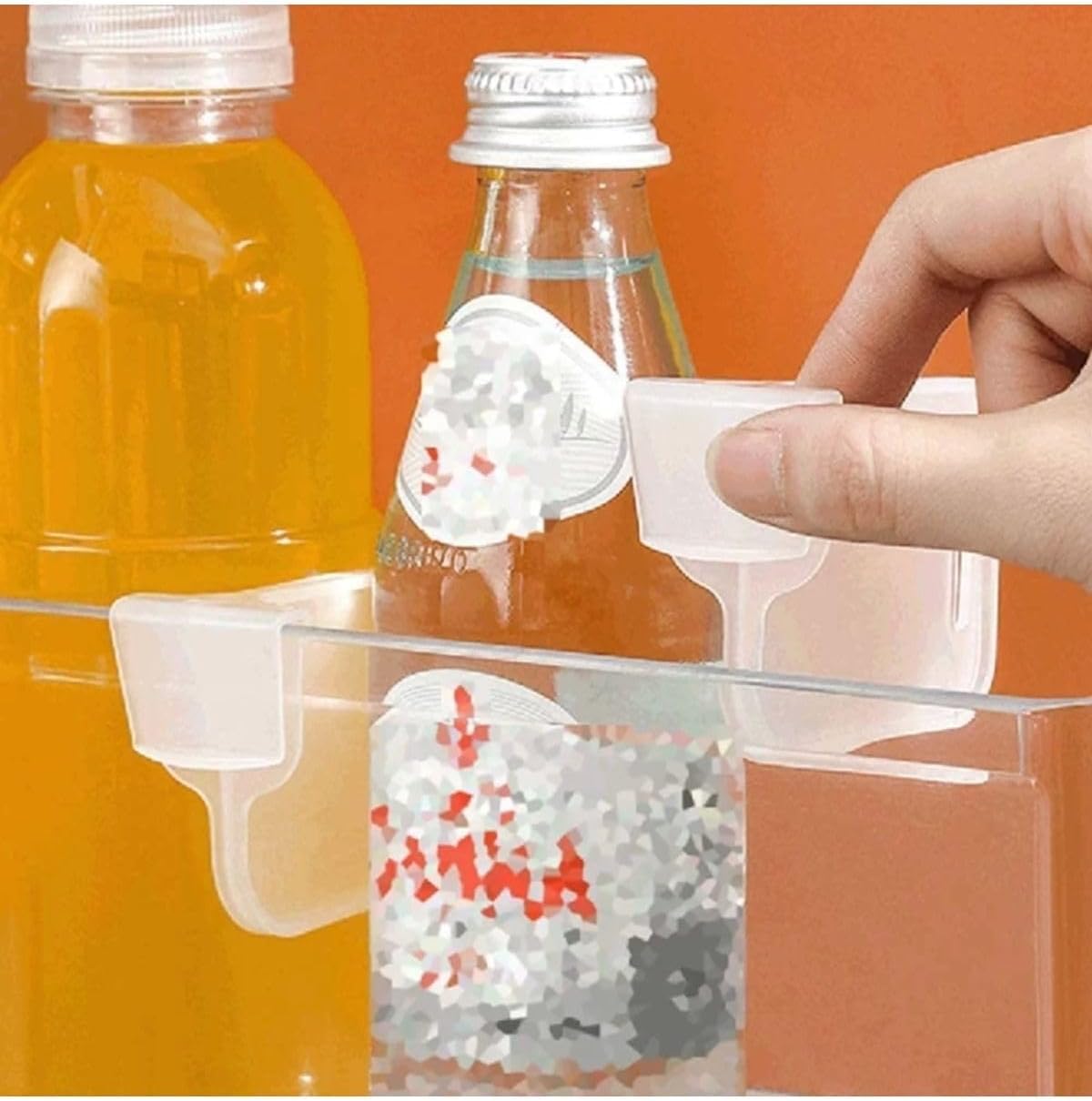 Yenigeldi 12 Pieces Plastic Refrigerator Divider Organizer Adjustable Refrigerator Pantry Grid Divider Separator