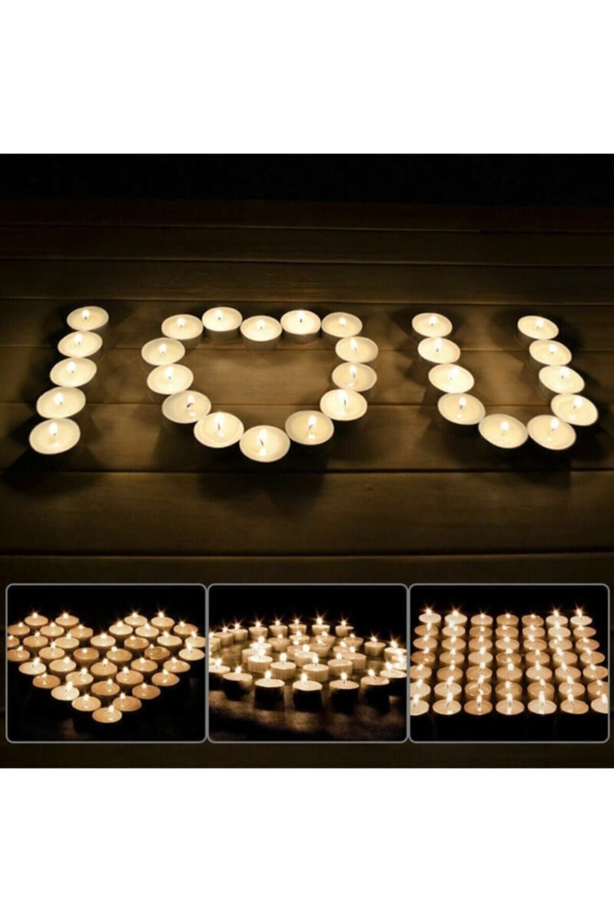 Süsle Baby Party Tealight Mum, 50 Adet, Beyaz