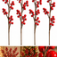 4 Adet Büyük Boy El Yapımı Uğur Kokina Red Berry Yılbaşı Süsü Süs t1151