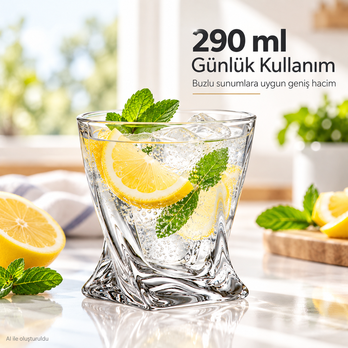 1 Adet İskoç Tarzı Kokteyl Bardağı