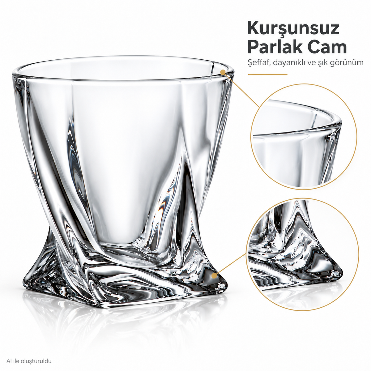 1 Adet İskoç Tarzı Kokteyl Bardağı