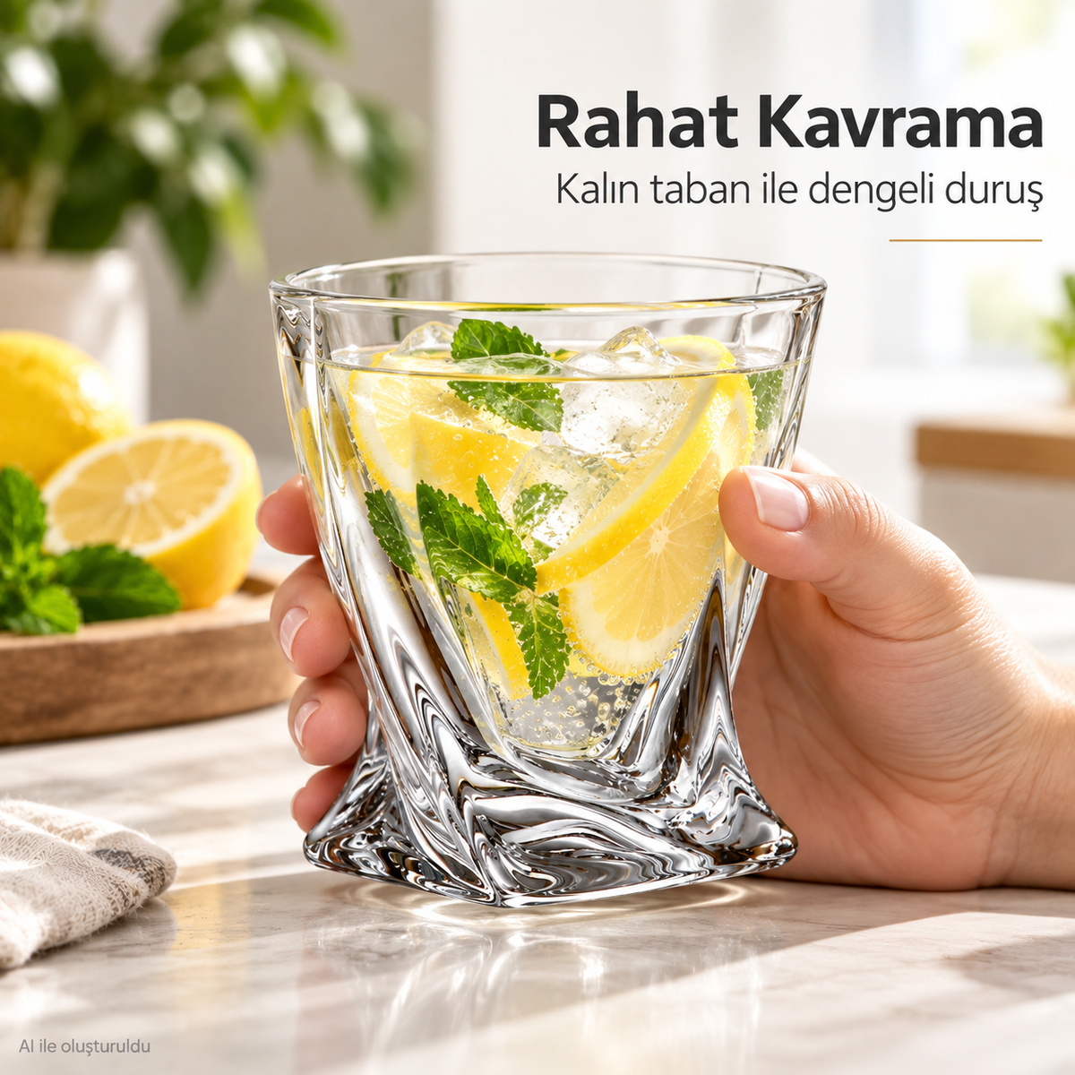 1 Adet İskoç Tarzı Kokteyl Bardağı