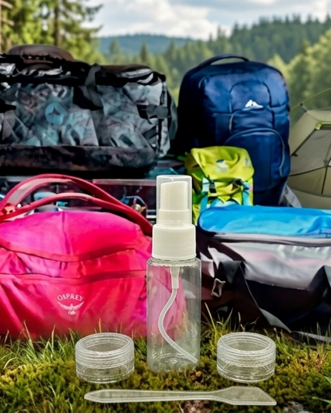 4 Piece Travel Set Leakproof Portable Toiletries Containers Travel Set Lotion Perfume Disinfectant Etc