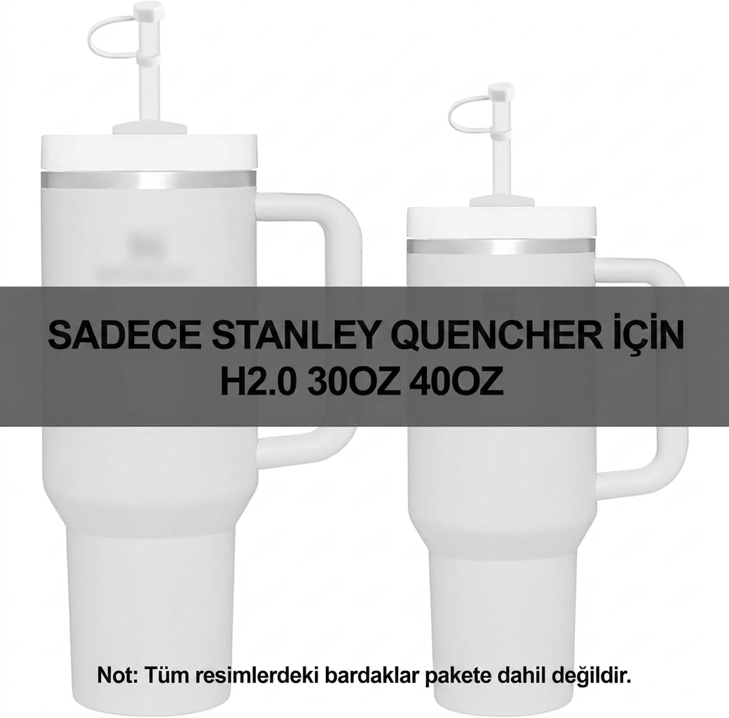 Yenigeldi Stanley Quencher Uyumlu Tumbler 30-40 Oz Sızdırmaz Seti Pembe
