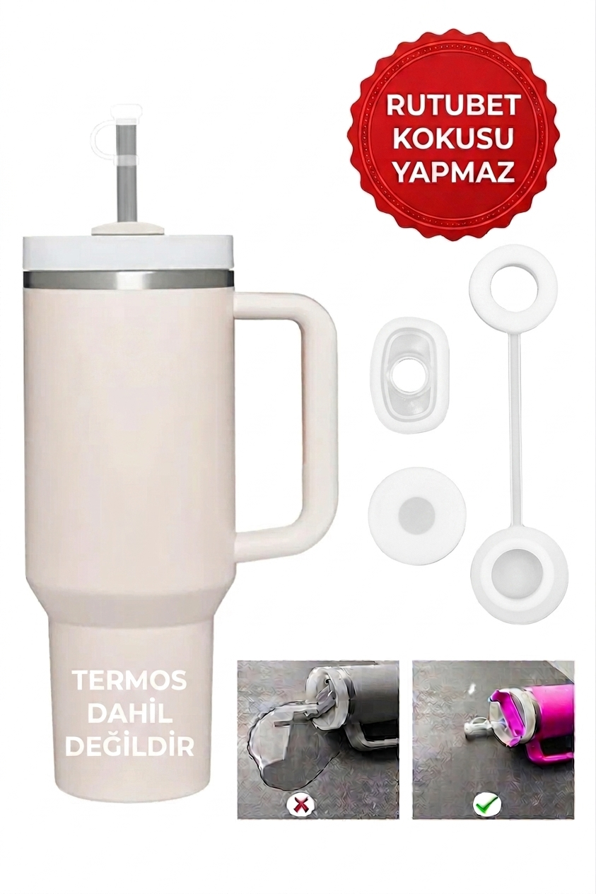 Stanley Quencher 1.18 Straw Thermos Compatible 1 Set 3 Piece Leak-Proof Accessory Set