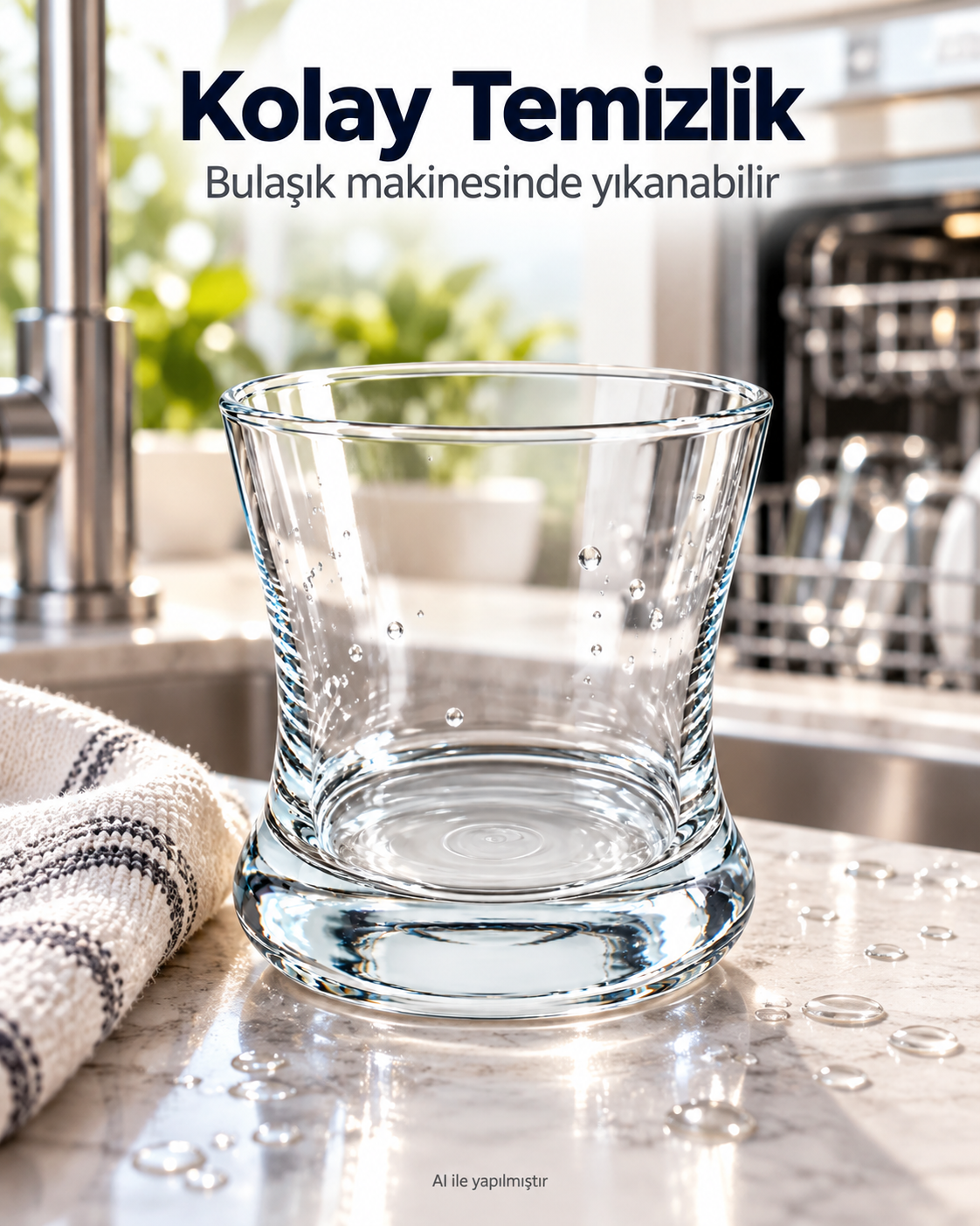1 Adet Kalın Tabanlı Şeffaf Viski Bardağı – Premium Klasik Tasarım, 300 ml Cam