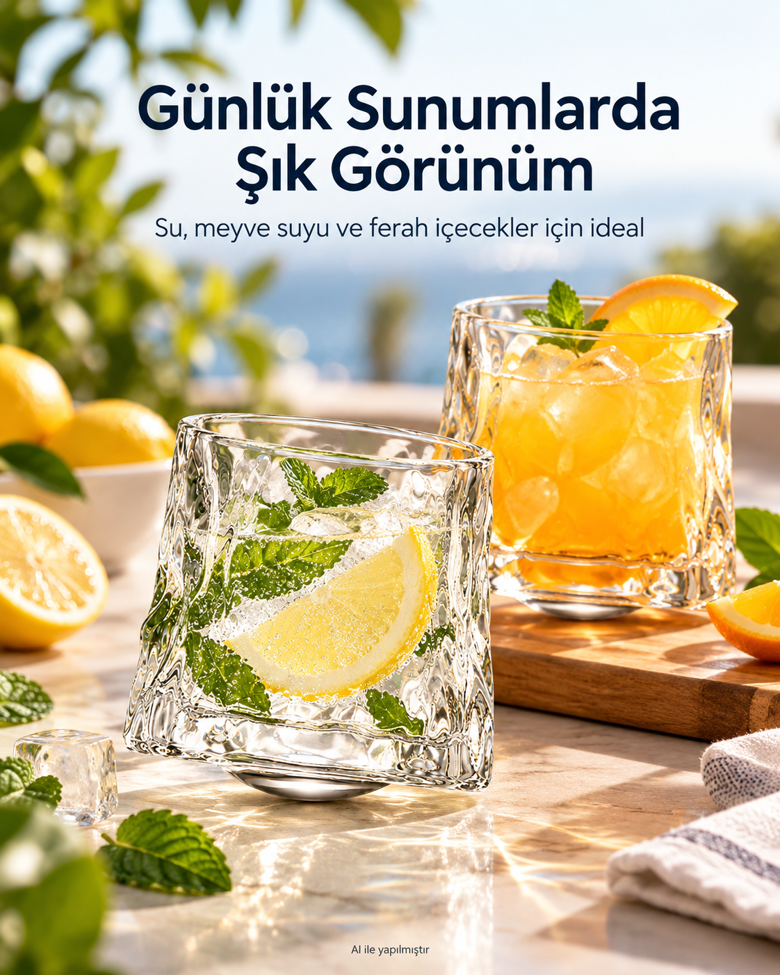 1 Adet Çevirmeli Kristal Görünümlü 360 Derece Döner Topaç Viski Bardakları
