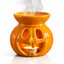 1 Adet 9,5cm x10h Halloween Balkabağı Buhurdanlık – Seramik Tealight Mumlu Koku ve Uçucu Yağ Buhurdanlığı – Bal Kabağı Mumluk, Yılbaşı ve Cadılar Bayramı Dekorasyonu