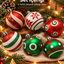 6’lı Kırmızı Yeşil Beyaz Yılbaşı Topu Seti – Kar Tanesi, Spiral ve Geometrik Desenli Noel Ağacı Süsleri, Dekoratif Çam Ağacı Süsü