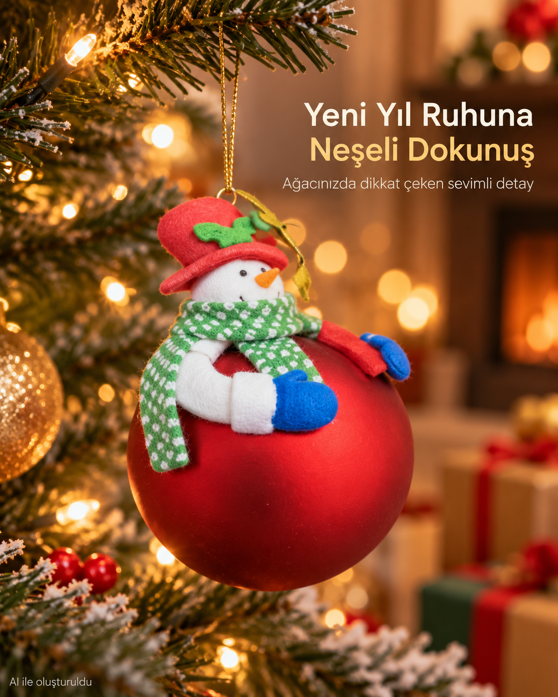 Yılbaşı Kardan Adam Noel Ağacı Asma Süsü