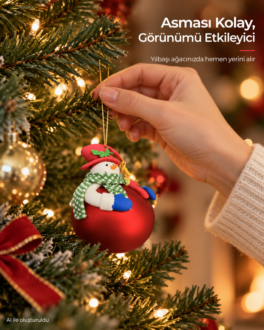 Yılbaşı Kardan Adam Noel Ağacı Asma Süsü