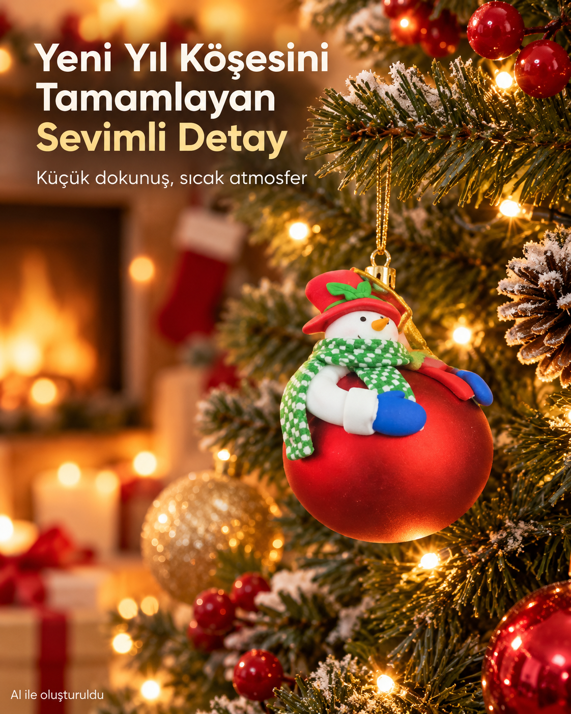 Yılbaşı Kardan Adam Noel Ağacı Asma Süsü