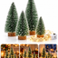 Kar Efektli Işıklı Ağacı Seti ( 1 Adet 10cm + 2 Adet 15 cm + 1 Adet 20 cm)– 4’lü Çam Ağaçları + LED Işık