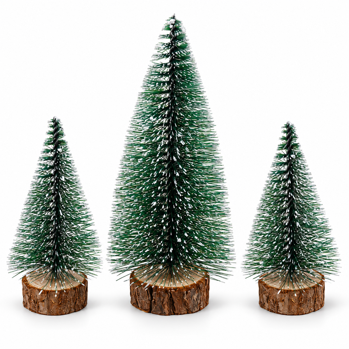 3 Adet ( 1 Adet 15 cm +2 Adet 10 cm )Yılbaşı Çam Ağacı Seti t217