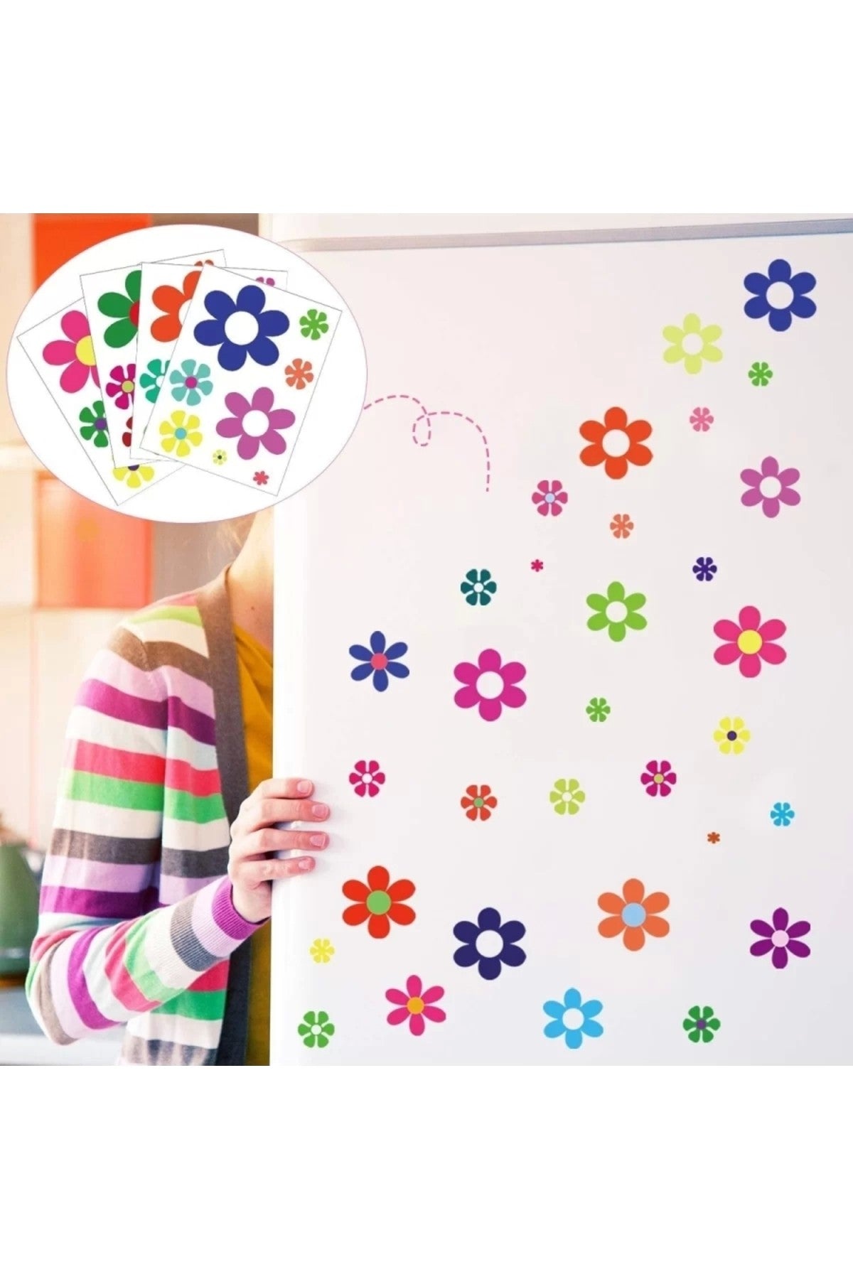 Büyük Sticker Duvar Sticker 2'li Set Karışık Sticker