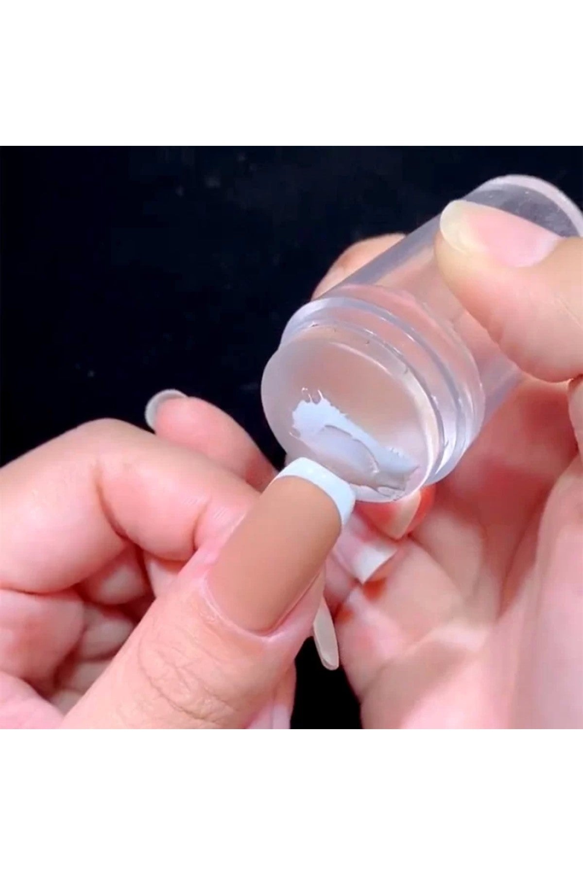 Silikon Oje Şekillendiricisi, Tırnak Süs Damgalama Aleti, French Nail Stamper