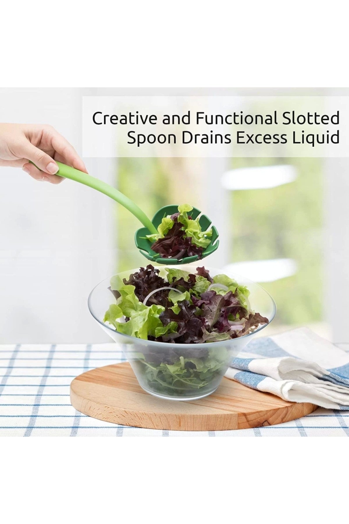 Yaprak Kepçe ,jungle Servis Kaşığı, Jungle Spoon Mutfak Kaşığı, Yaprak Servis Kaşığı