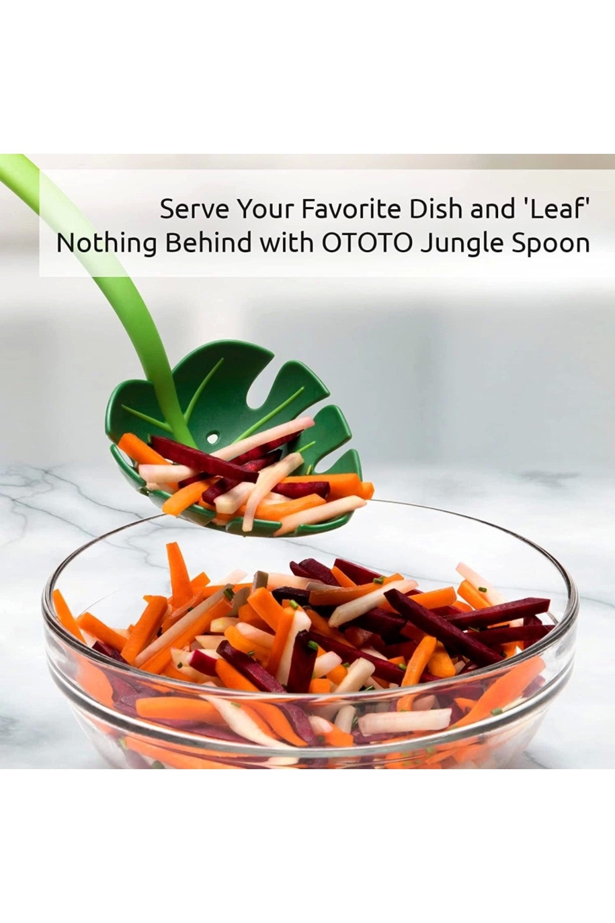 Yaprak Kepçe ,jungle Servis Kaşığı, Jungle Spoon Mutfak Kaşığı, Yaprak Servis Kaşığı