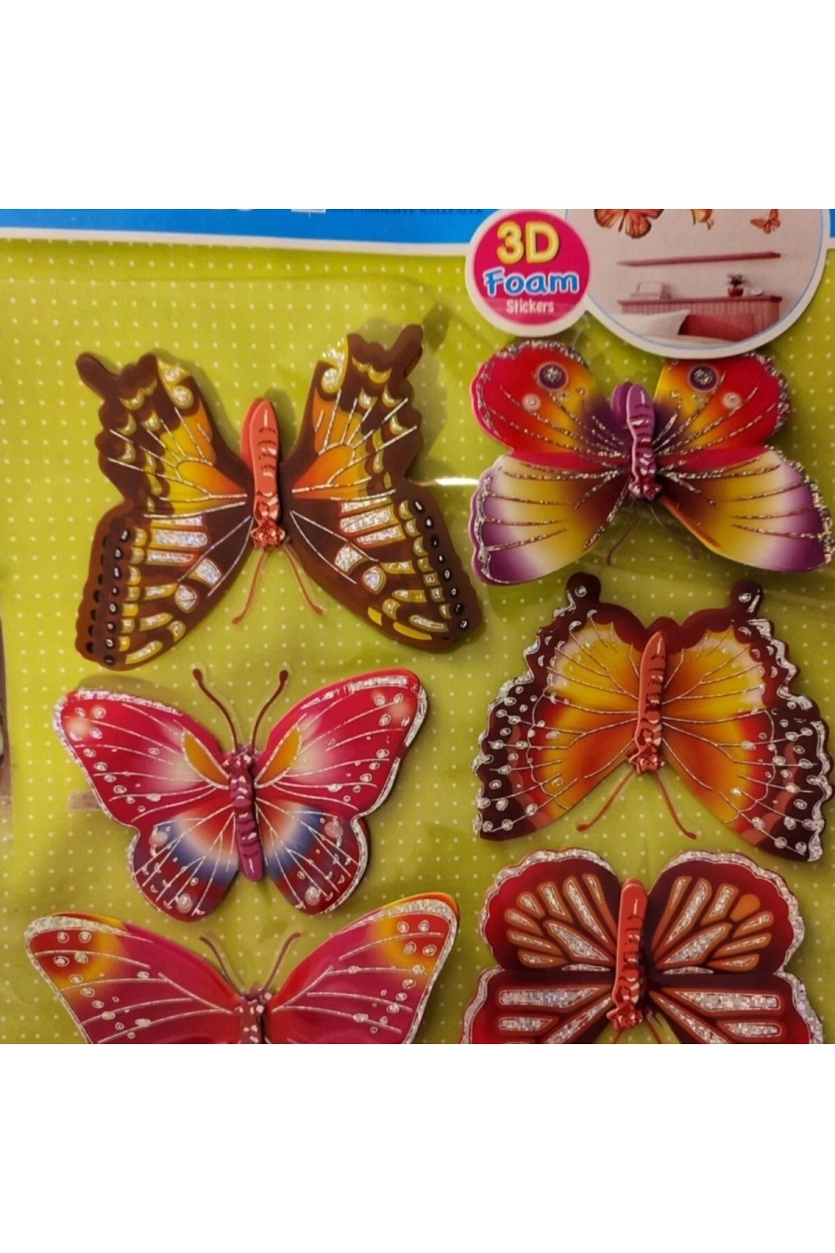 3 Boyutlu Kelebek Duvar Sticker, Kelebek Sticker