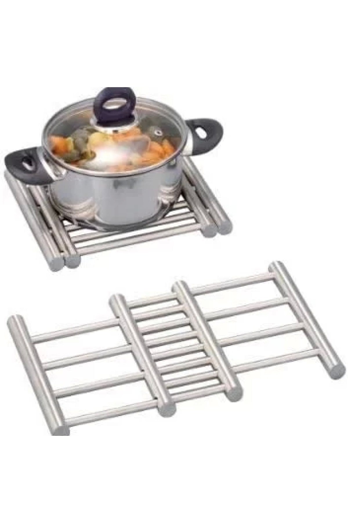 23.5 X 20 X 2 Cm Paslanmaz Çelik Uzayabilen Nihale Pot Holder Extendible