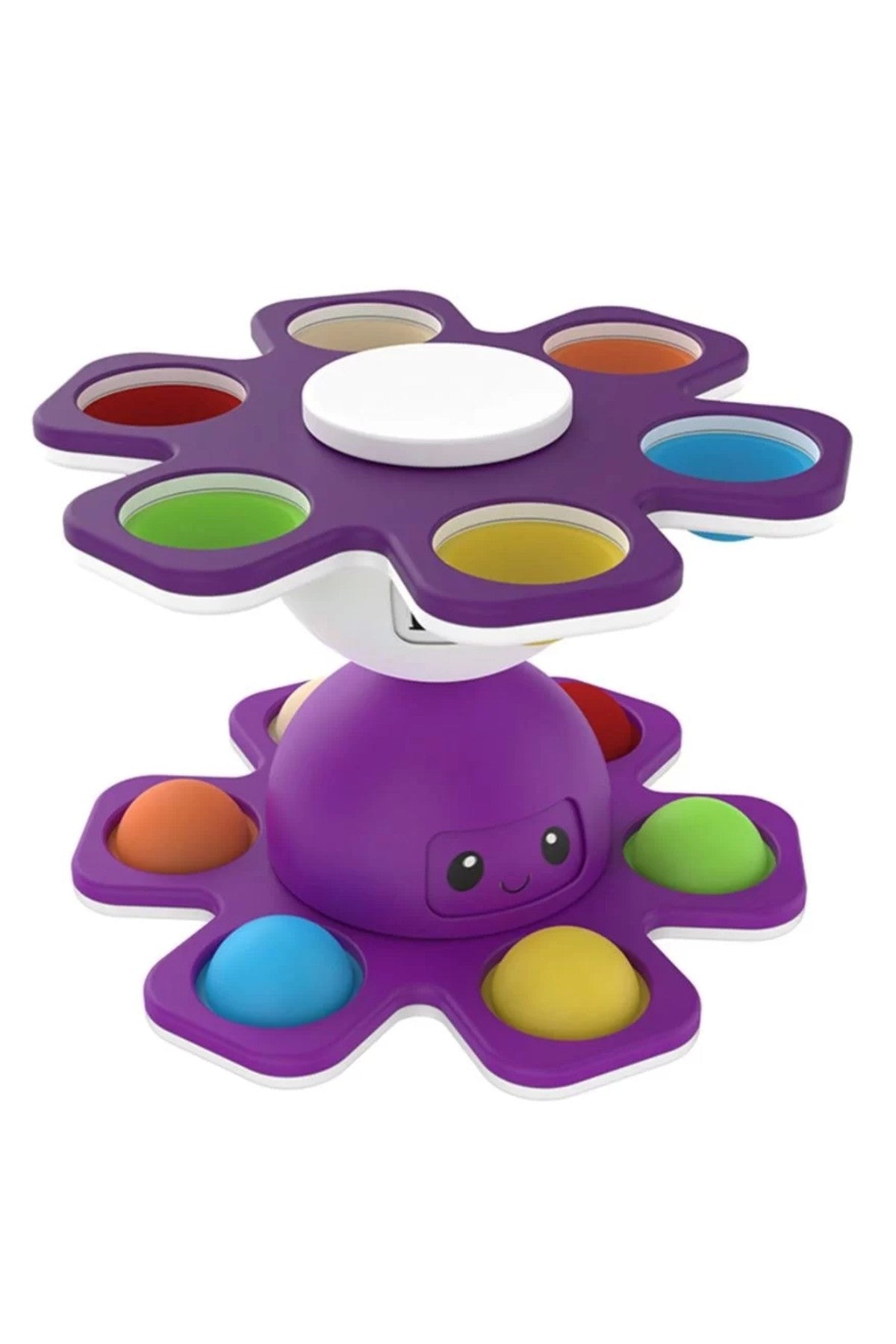 Yüz Değiştiren Ahtapot Popit Stres Çarkı Pop It Fidget ( 2 Li Set )