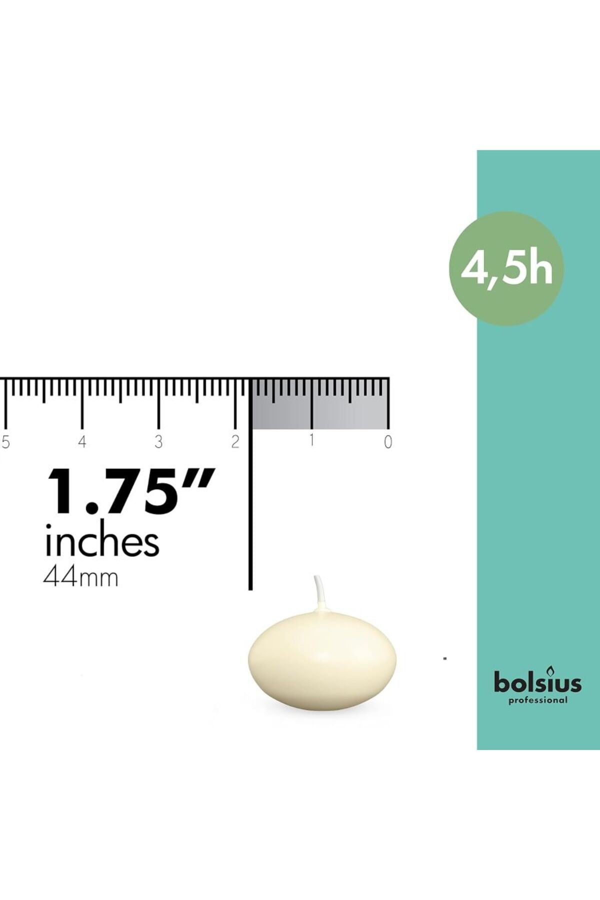 20 Adet 4,5 Saat BOLSIUS Yüzen Mum Beyaz Fildişi Avrupa Üretim ,Düğün , Etkinlikler, Partiler